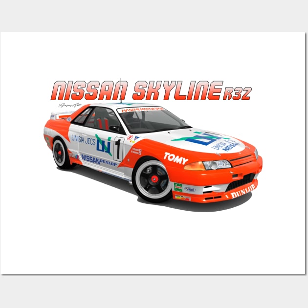 Nissan Skyline GT-R R32 Wall Art by PjesusArt